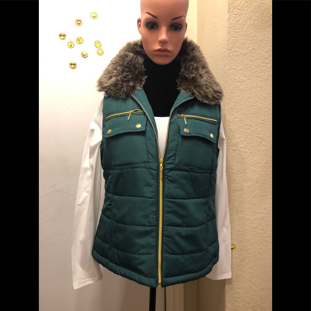New Green “ Casual Idenity “ Faux Fur Vest!!!